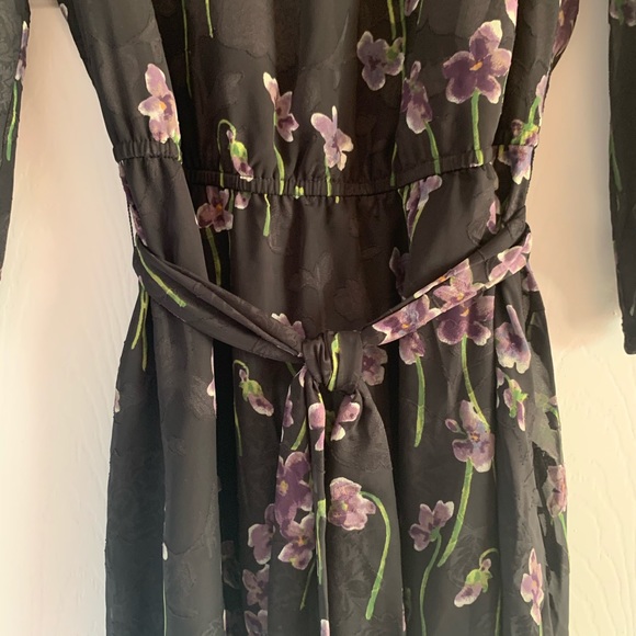 RALPH LAUREN Black Floral Print Jacquard Dress - Picture 7 of 8